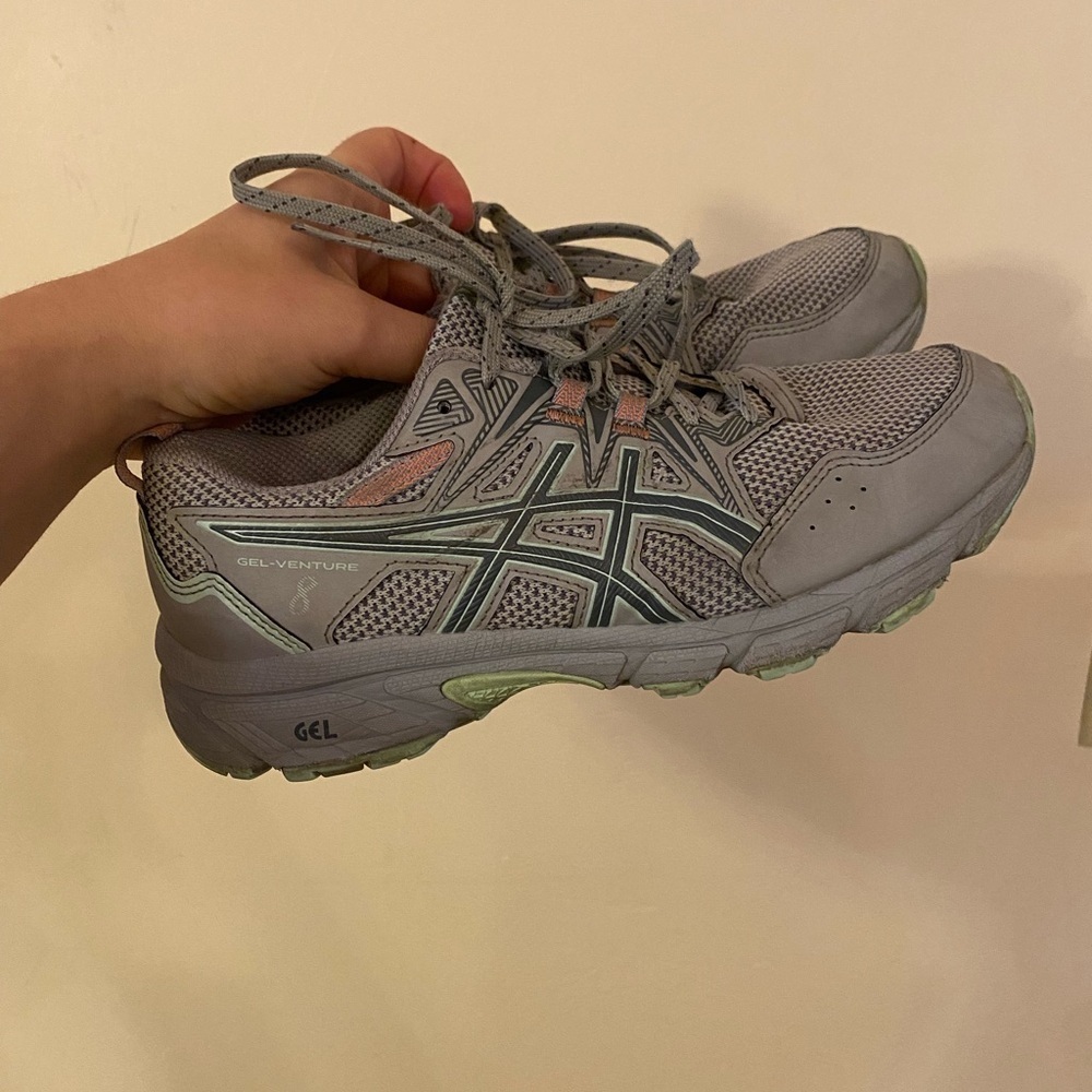 ASICS Gel-Venture Women’s Trail Running Shoes Gray Green Size 6